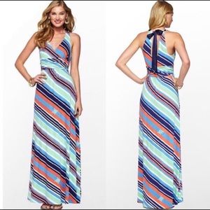 EUC Lilly Pulitzer Amanda Striped Maxi Dress Sz S